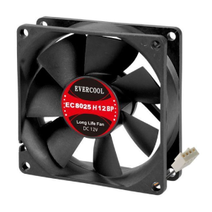 Evercool EVERCOOL 80MM 8CM 80 X 80 X 25MM PWM 12 VOLT PC CASE FAN EC8025H12BP